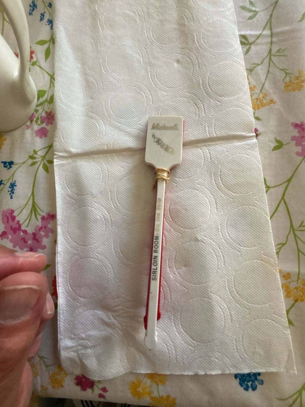Michaels Sirloin Room Vintage Swizzle Stick Drink Stirrer